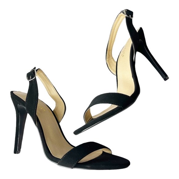 VENUS Shoes - VENUS Black Sexy Slingback Heeled Sandals